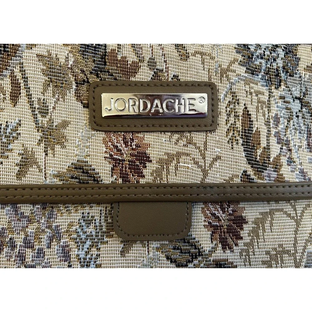 Vintage JORDACHE Floral Tapestry Carry on Duffel Tote Luggage Weekender Bag